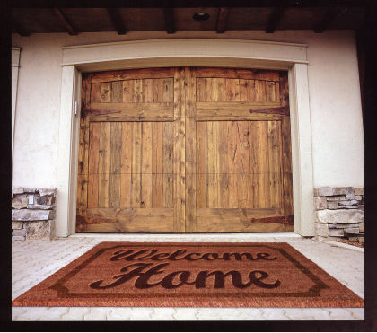 Custom wood garage doors by Montana Rustics